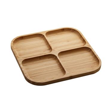 Imagem de Petisqueira De Bambu Com 4 Divisórias Quadrada