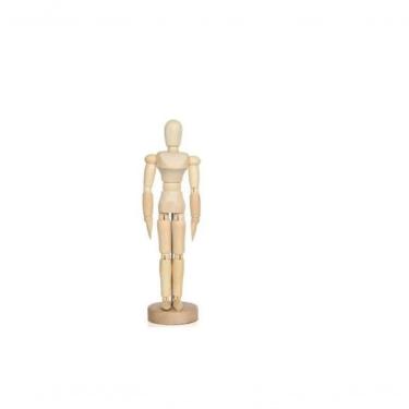Imagem de Manequim Boneco Articulado De Madeira Flexível 21cm 055517 - Lilian