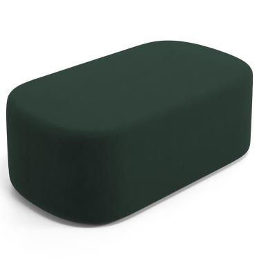 Imagem de Puff Decorativo Orgânico Para Living Quarto 100cm Doha W01 Suede Verde Musgo - Lyam Decor