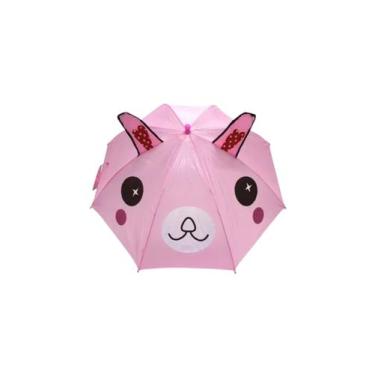 Imagem de Guarda-chuva Infantil Bichinhos Automatico Apito ROSA - Voyagem