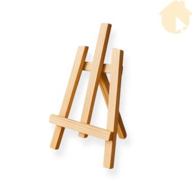 Imagem de Mini Cavalete Madeira Pinus Suporte Ajustável Para Pintura Desenho Art