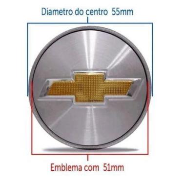 Imagem de Calota Calotinha Miolo Centro GM Onix Prisma Cobalt Spin Cruze Cobalt 