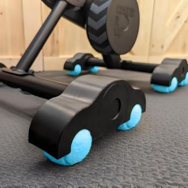Imagem de VioraWhite Pacote com 4 adaptadores para pés basculantes para ciclismo interno com 10 bolas de EVA, acessórios de estabilidade para exercício de bicicleta inteligente – Kit aprimorado de absorção de