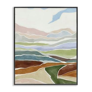 Imagem de Stupell Industries Design artístico giclée emoldurado preto com listras ásperas Southwestern Canyon por Nikita Jariwala, 61 x 76 cm