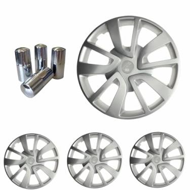 Imagem de Jogo Calota Aro 15 Sandero Logan 2014 à 2020 + Selo Resinado + Tampa Ventil Cromada