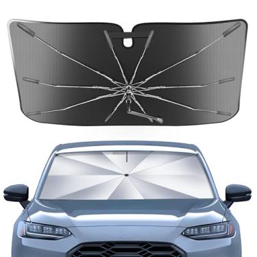 Imagem de Guarda-sol portátil para para-brisas personalizado adequado para Honda HR-V 2016-2022, 2 em 1 cristal de gelo durável guarda-chuva compacto sombra UPF50+ UV proteção contra isolamento térmico janela