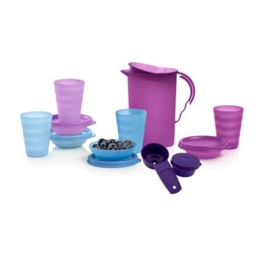 Imagem de Tupperware Mini Impressões 11 Peças Mini Jarra Copo Tigela Funil Smidget Party Play Set Roxo, 00010176722245