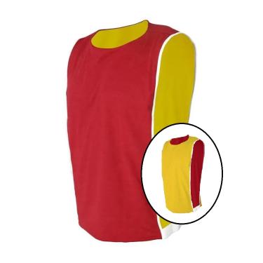 Imagem de Kit com 15 Coletes Dupla Face Vermelho e Amarelo - Kanga Sport