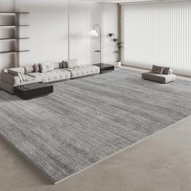 Imagem de Edredom moderno cinza simples lavado, carpete para sala de estar, cabeceira, tapete para corredor de entrada, decoração para casa (80 x 160 cm (2,6 x 5,3 pés/FSXB antiderrapante 5)