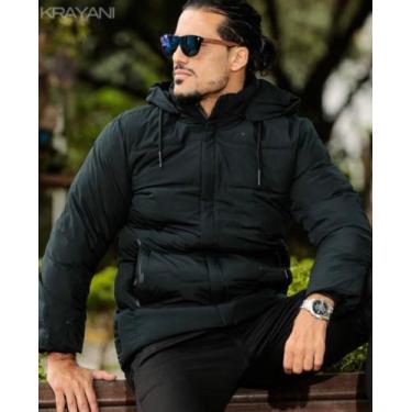 Imagem de Jaqueta nylon luxo impermeável capuz removível - Krayani , PP