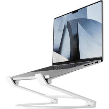 Imagem de Twelve South Curve Flex | Suporte Ergonômico de Alumínio Ajustável em Altura e Ângulo para Laptop/MacBook, 25 a 43 cm, Inclui Bolsa de Viagem, Branco Fosco