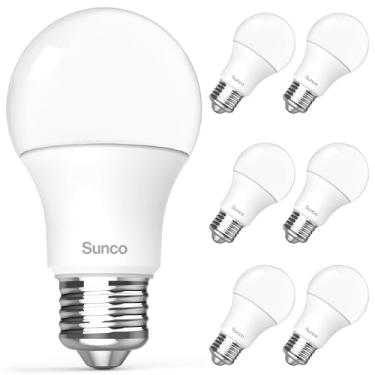 Imagem de Sunco Lighting Pacote Com 6 Lâmpadas Led Sunco, De Base E26 A19, [Focos Para Casa], 3000K Branco Quente, 12W (Equivalente A 100 Watts), 1600 Lm, Não Regulável, 25000 Horas Vida Útil Quarto, Banheiro