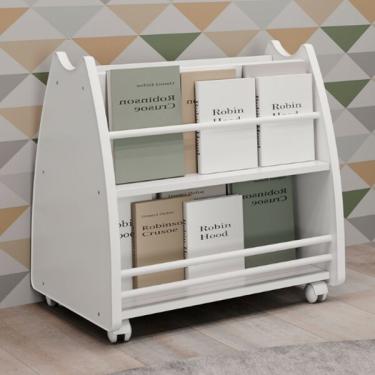 Imagem de Estante Para Livros Infantil Branco - Movelbras