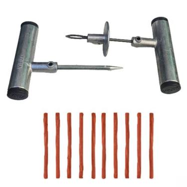 Imagem de Kit Jogo Conserto E Reparo De Pneus de Motos e Carros Passeio Viluz C/