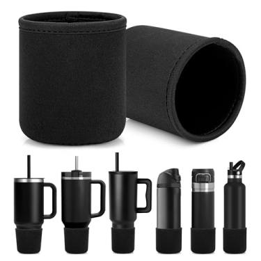 Imagem de Linkidea Pacote com 2 botas de neoprene para garrafa de água compatível com Owala FreeSip 680.4 g, YETI Tumbler 567.0 g/850.5 g, SIM Trek Signature 1,134 g, protetor universal de 6,9 cm - 7,9 cm