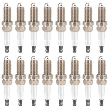 Imagem de Vela de ignição Iridium pacote com 16 4469 LFR5AIX-11 adequada para 5,7 Ram 1500 2500 3500, Dodge Charger Challenger substitui Chrysler Dodge Jeep Ram 4.7L 5.7L 6.4L V8
