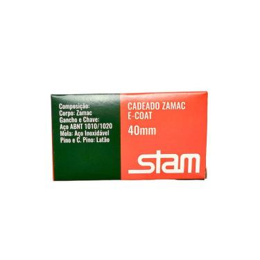 Imagem de Cadeado Zamac Latonado - Stam 40mm