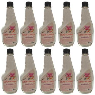 Imagem de Kit 10 Água para Tecido Refil 500ml Facilitador Para Passar e Perfumar