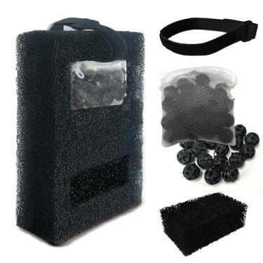 Imagem de PurifyLogix Kits de mídia de filtro de aquário para aquário de mesa Fluval SPEC EVO Flex Series, A1375, inclui refis de filtro de carbono, filtros de espuma, 1 anel de cerâmica, 1 cabo de filtro