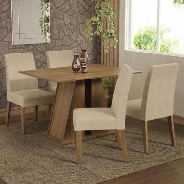 Imagem de Sala Jantar Mesa Madeira 4 Cadeiras Rustic/imperial - MADESA