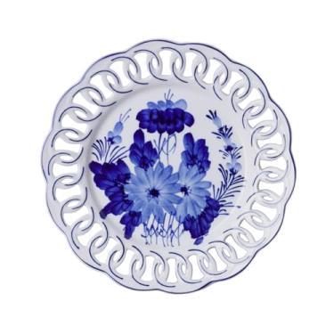 Imagem de Pratos de salada de porcelana, pratos de jantar decorativos florais para bolo, lanches, sobremesa, bife, sushi, pão, manteiga, canape, prato lateral para almoço em casa, hotel, restaurante, empilhável