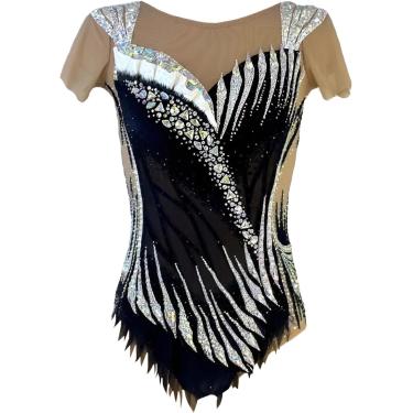 Imagem de Collant De Ginástica Rítmica Para Mulheres Macacão De Dança Brilhante Com Gola Redonda E Feminino, Black, 4XL