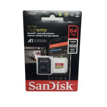 Imagem de Cartão Micro sd 64gb Extreme A1 100mb/s - Sandisk