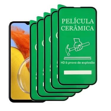 Imagem de Kit 5 Películas Cerâmica Premium Para Samsung Galaxy M14 Anti Riscos, Não Quebra e Alta Proteção