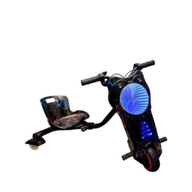 Imagem de Triciclo Elétrico Drift 350w Bluetooth 3 Velocidades Leds Coloridos Regulagem na Perna (Preto Raios Coloridos)