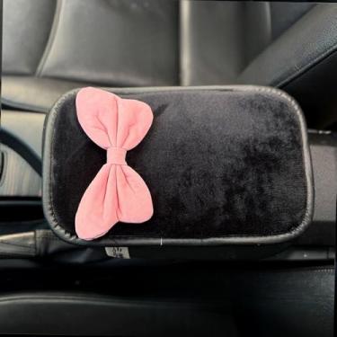 Imagem de MINGZAIQIPEI Almofada para console central de carro universal, laço macio à prova d'água capa de console central de carro protetor de caixa de assento de braço para a maioria dos veículos SUV caminhão