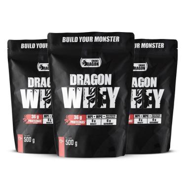 Imagem de Kit 3x Whey Protein Refil 500g Snake Dragon-Unissex
