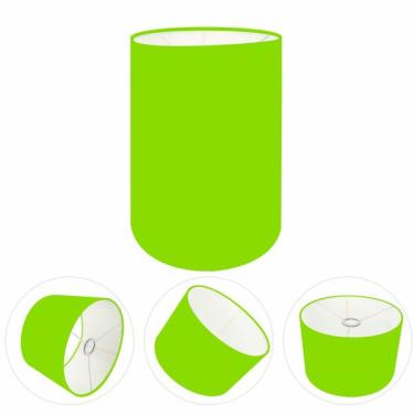 Imagem de Cúpula Abajur Cilíndrica Cp-8004 Ø15x25cm Verde Limão