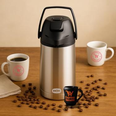 Imagem de Garrafa Térmica Airpot Inox para Café e Chá, 1,9 Litros