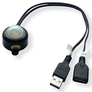 Imagem de weisuan-Tuodi Interruptor De Sensor Luz Usb 5V 5V-12V, Iluminação Ativada, Automático Para Câmera Led Ambiente Carro (Ligado Dia; Desligado Noite, Preto)