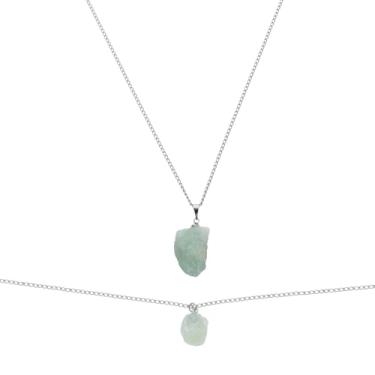 Imagem de Tornozeleira + colar pingente pedra natural Jade