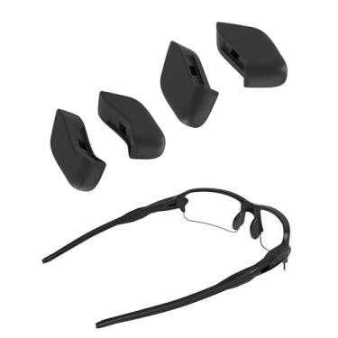 Imagem de SAUCER Almofadas de nariz de substituição para Oakley Flak Draft | Flak Beta | Flak Jacket | Flak 2.0 XL | Flak Jacket XLJ Óculos de sol - Preto padrão + ajuste asiático preto