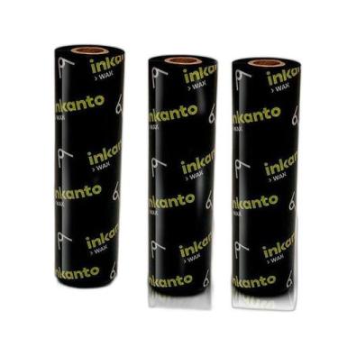 Imagem de Kit 3 Ribbon Inkanto Awr1 Cera 110Mm X 74M