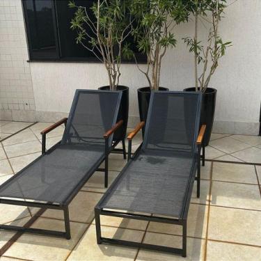 Imagem de Espreguiçadeira para Piscina Amélia em Aluminio e Tela Sling - 01 Unid