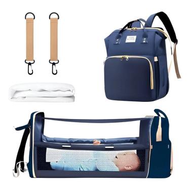 Imagem de Bolsa Maternidade Vira Berço Bebê Térmica Impermeável Reborn