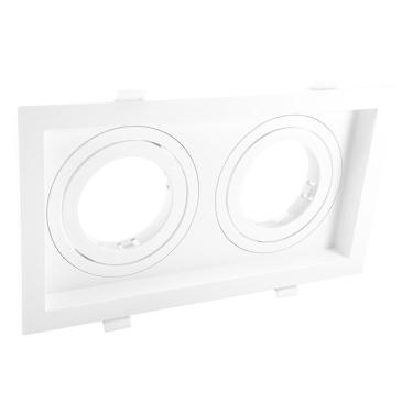 Imagem de Spot Duplo Embutir Quadrado Recuado Par20 Branco Save Energy