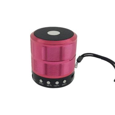 Imagem de Caixa Som Bluetooth Mini Speaker Space Line Ws-887 Rosa Homo - Importa