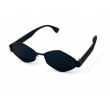 Imagem de ÓCULOS DE SOL SOLON GLASSES MALIK PRETO COM PROTEÇÃO UV400 ESTILOSO BLOGUEIRA + CASE RIGIDA + FLANELA + LIMPA LENTES