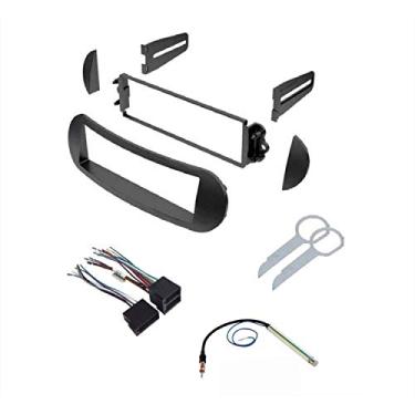 Imagem de Kit de painel estéreo para carro ASC, arnês de fio, adaptador de antena e ferramenta de rádio para instalar um rádio Din único para veículos de carrinho Volkswagen selecionados - Veículos compatíveis listados abaixo