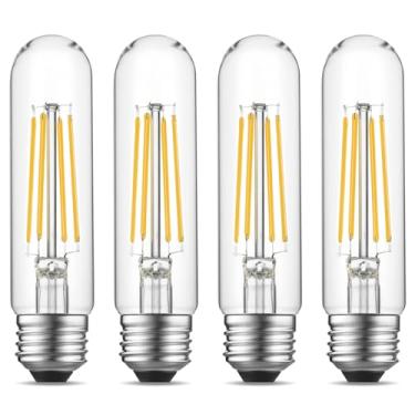 Imagem de Gozelux Lâmpada tubular 6W Equal E26 lâmpada LED 60 Watt regulável branco frio 4000K E26 lâmpada Edison AC120V 750LM T9 T10 lâmpada LED para pingente rústico, ilha, lustres, arandelas de parede