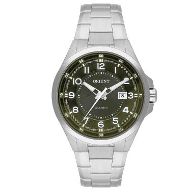 Imagem de Relógio ORIENT masculino solartech prata verde MBSS1505 E2SX