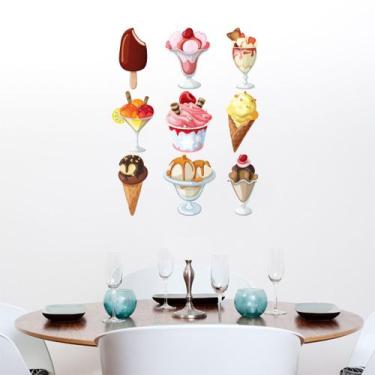 Imagem de Adesivo Decorativo de Cozinha - Sorvetes - 211czm - Allodi