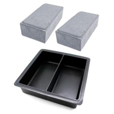 Imagem de Forma Dupla Bloquete De Piso Calçada 20X10X6 Kit 2 Peças - Gme Formas