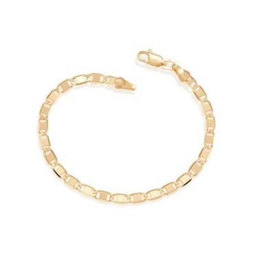 Imagem de Pulseira Masculina Rommanel Folheada Ouro 18K Elo Diamantado