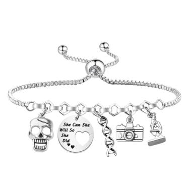 Imagem de UJIMS Presente de cientista forense para investigador de cena de crime presente de analistas de investigação presente de polícia CSI, standard, Aço inoxidável, Sem Pedra Preciosa