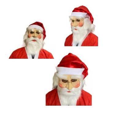 Imagem de Kit Papai Noel  c/ Mascara com Barba Cabelo Gorro + óculos - Blook, br